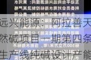 远兴能源：阿拉善天然碱项目一期第四条生产线纯碱设计产能为100万吨/年，目前该条生产线还在试车