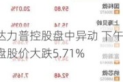 达力普控股盘中异动 下午盘股价大跌5.71%