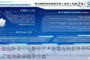 新三板创新层公司鲁班艺术新增专利信息授权：“步入式墙地联屏数字沙盘”