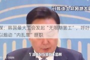 外媒：韩国最大工会发起“无限期***”，呼吁尹锡悦以煽动“内乱罪”辞职