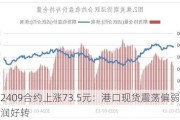 焦炭2409合约上涨73.5元：港口现货震荡偏弱，焦企利润好转