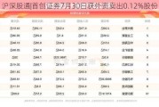 沪深股通|首创证券7月30日获外资卖出0.12%股份