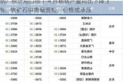 钢厂统计局口径 1-4 月粗钢产量同比下降 3%：铁矿石供需偏宽松，价格或承压