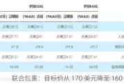 联合包裹：目标价从 170 美元降至 160 美元