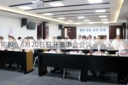 云南能投：6月20日召开董事会会议