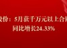 远东股份：1至5月公司千万元以上合同订单持续增长