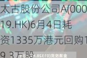 太古股份公司A(00019.HK)6月4日耗资1335万港元回购19.3万股