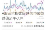 A股三大指数反弹 两市成交额增加千亿元