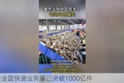 今年全国快递业务量已突破1000亿件