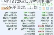 VinFast跌超3% 考虑再推迟在美国建厂***