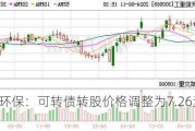 天源环保：可转债转股价格调整为7.26元/股