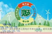 国务院：深化新能源上网电价市场化改革，研究完善储能价格机制