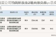 新三板基础层公司独凤轩发生2笔大宗交易，总成交金额435.12万元