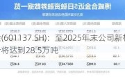 博威合金(601137.SH)：至2025年末公司新材料总产能预计将达到28.5万吨