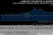 美国6月服务业活动以四年来最快速度萎缩 弱于所有经济学家预期