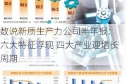 数说新质生产力公司半年报： 六大特征浮现 四大产业迎增长周期