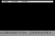 长远锂科(688779.SH)：证券简称拟变更为“五矿新能”