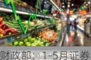 财政部：1-5月证券交易印花税收入439亿元，同比下降50.8%