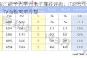 中国***给予光学光电子推荐评级：IT面板价格涨幅收窄，TV面板需求冷却