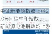 中证新能源指数上涨2.0%：碳中和指数、新能源电池指数均上涨