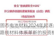 中信证券：固态电池材料2024年起逐步兑现业绩，关注聚合物路线材料体系革新的投资机会