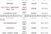 股票提前挂单的时间：股票提前挂单时间是什么时间