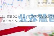 智慧农业：预计2024年上半年净利润为1500万元~2000万元，同比增长74.3%~132.4%