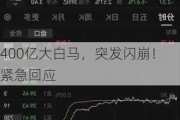 400亿大白马，突发闪崩！紧急回应