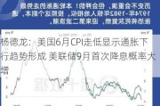 杨德龙：美国6月CPI走低显示通胀下行趋势形成 美联储9月首次降息概率大增