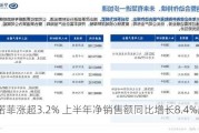 赛诺菲涨超3.2% 上半年净销售额同比增长8.4%超预期