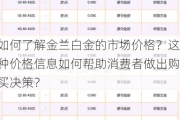 如何了解金兰白金的市场价格？这种价格信息如何帮助消费者做出购买决策？