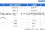 同方股份(600100.SH)：上半年净利润同比预减70.39%到80.26%