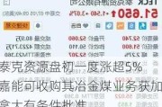 泰克资源盘初一度涨超5% 嘉能可收购其冶金煤业务获加拿大有条件批准