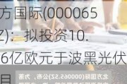 北方国际(000065.SZ)：拟投资10.986亿欧元于波黑光伏项目