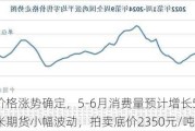 生猪价格涨势确定，5-6月消费量预计增长5%-10%；玉米期货小幅波动，拍卖底价2350元/吨