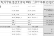 弘业期货早盘持续上涨逾18% 上半年净利润同比增长79.61%