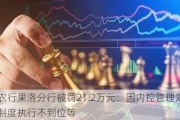 农行果洛分行被罚21.2万元：因内控管理薄弱、制度执行不到位等