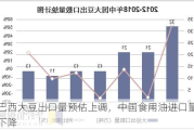 巴西大豆出口量预估上调，中国食用油进口量下降