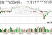 上海凯鑫（300899）：7月17日11时15分触及涨停板