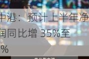 新中港：预计上半年净利润同比增 35%至 55%