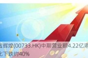 合富辉煌(00733.HK)中期营业额4.22亿港元 同比下跌约40%