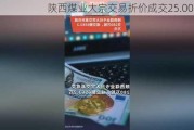 陕西煤业大宗交易折价成交25.00万股