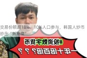 交易份额超18%、10%人口参与，韩国人炒币炒出“新高度”