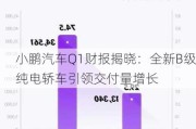 小鹏汽车Q1财报揭晓：全新B级纯电轿车引领交付量增长