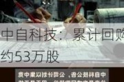 中自科技：累计回购约53万股