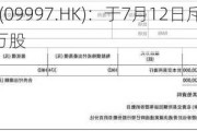 康基医疗(09997.HK)：于7月12日斥资28.78万港元回购5万股