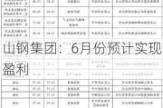 山钢集团：6月份预计实现盈利