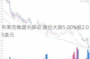 布莱克维盘中异动 股价大跌5.00%报2.05美元