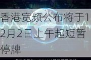 香港宽频公布将于12月2日上午起短暂停牌