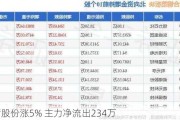 光莆股份涨5% 主力净流出234万